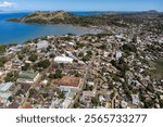 Hell Ville, the capital of the island of Nosy Be. Madagascar. Aerial view.