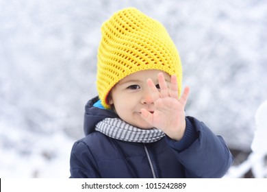 Hello, Child Waving Hand 