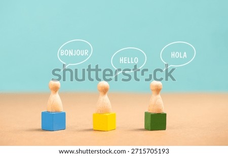 Hello in different languages, speech bubble with different mother tongue language spoken worldwide, global communication, multilingual business and community