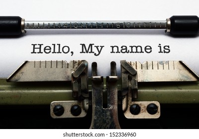 Hello, My Name Is