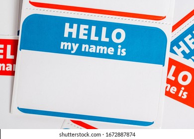 Hello My Name Is Name Badge Paper Aticker