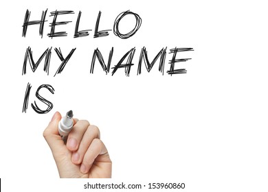 Hello My Name Is - Self Introduction On Whiteboard