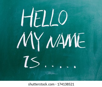 Hello My Name Is - Self Introduction On Blackboard