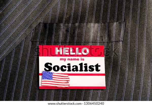 Hello my name is Socialist\
name tag.