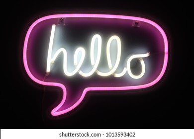 Hello Neon Sign