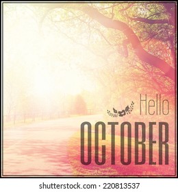 Hello October - Instagram Quote  