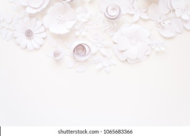 Hello, Spring White Paper Flowers