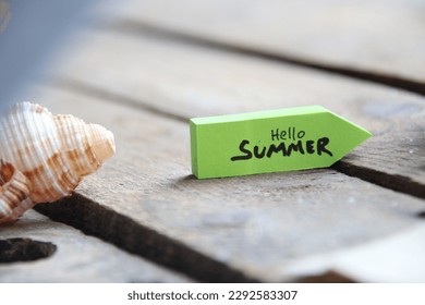 Hello summer creative concept. Background for relax tropical season.