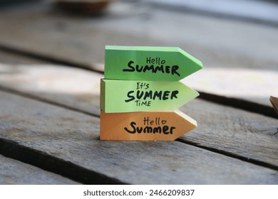 Hello summer creative concept. Background for Summer season.