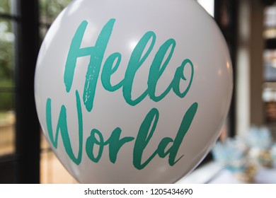 Hello World Baby Balloon