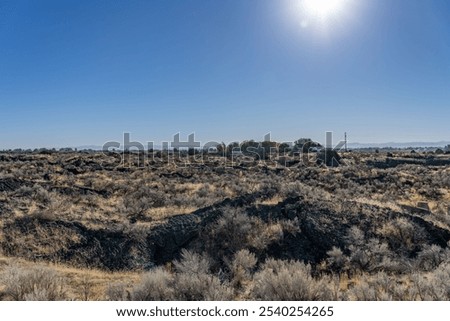 Hell's Half Acre Lava Field, Snake River Plain, Idaho. Basalt，Yellowston Hotspot. US-26(POW-MIA Memorial Highway)