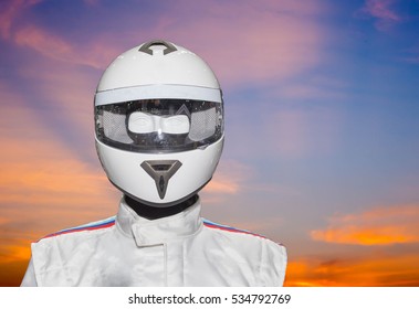Helmet on the backdrop of a separate machine.
