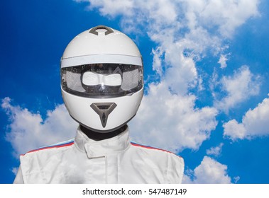 Helmet on the backdrop of a separate machine.