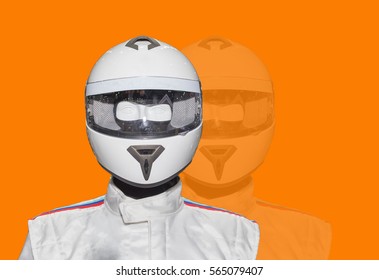 Helmet on the backdrop of a separate machine.
