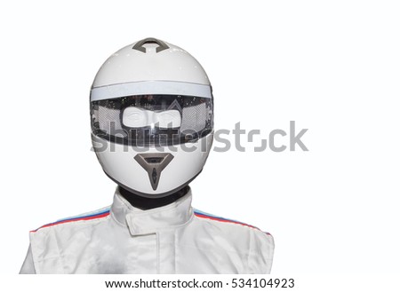 Helmet on the backdrop of a separate machine.