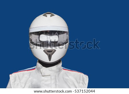 Helmet on the backdrop of a separate machine.