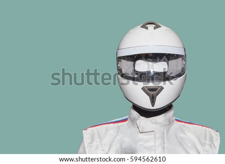 Helmet on the backdrop of a separate machine.