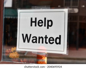 Help Wanted Sign On Store Front