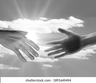 Helping Hand Reaching Out Help Someone Stock Photo (Edit Now) 1891649485