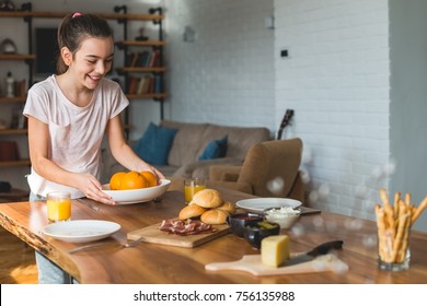 Helping To Set Up A Table