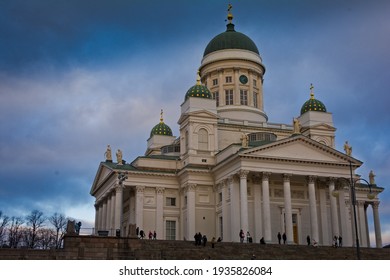 Helsinki Cathedral before a daytime storm
