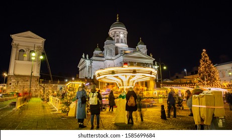 Helsinki Christmas Market On Senate Square ,Finland