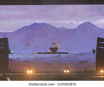 Helsinki / Finland - 08 18 2018: WKND Festival. DJ Hardwell On Stage