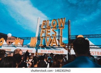 Helsinki, Finland - 08.10.2019: Flow Festival In Suvilahti