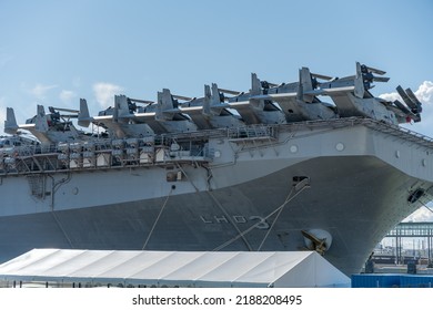 Helsinki, Finland - August 7, 2022: USS Kearsarge Docked In Hernesaari, Helsinki