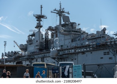 Helsinki, Finland - August 7, 2022: USS Kearsarge Docked In Hernesaari, Helsinki