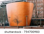 Helsinki, Finland. Kamppi Chapel Also Known As Chapel Of Silence Located On Narinkka Square. Chapel Is Operated By Helsinki Parish Union And Social Services Department Of Helsinki