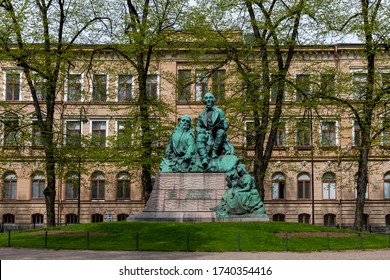 Helsinki, Finland - May 24th 2020: :Elias Lönnrot Is The National Author Of Finland. He Had A Big Role In Developing Finnish Culture Under Russian Regime.