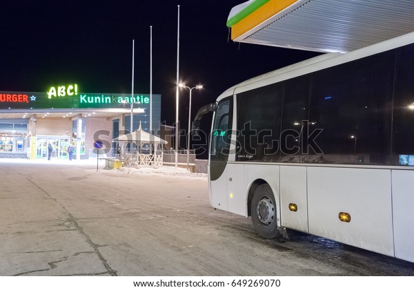 HELSINKI, FINLAND -NOVEMBER 12 :automobile gas\
station ABC,FINLAND-NOVEMBER 12 2016.The network of fueling\
stations of ABC is widespread in\
Finland