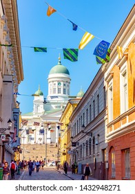 Helsinki,Finland- 06.21.2019:street View Of Helsinki Cathedral, Finland.