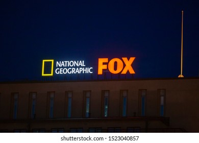 Helsinki/Finland August 25, 2019
Logos Of National Geographic Channel And FOX. National Geographic Channel Is An American Digital Cable And Satellite Television Channel Owned By Fox Cable Networks.