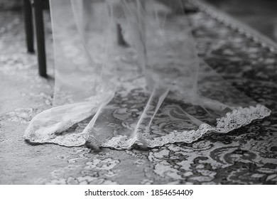 
Hem Wedding Dress Lying On The Floor