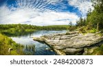 Hemlock Pond in Delaware Water Gap National Recreation Area in New Jersey, is on hiking trail along Blue Mountain, Crater Lake and Appalachian trail.