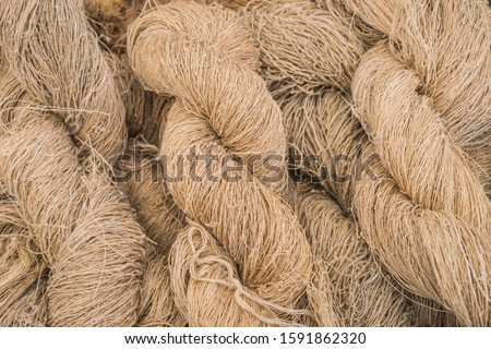 Hemp raw material hemp thread as plait hemp roving