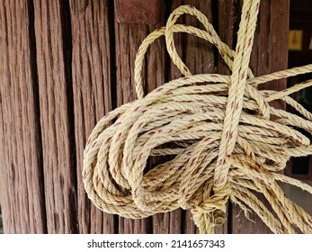 Hemp Rope Camping Knot Tied