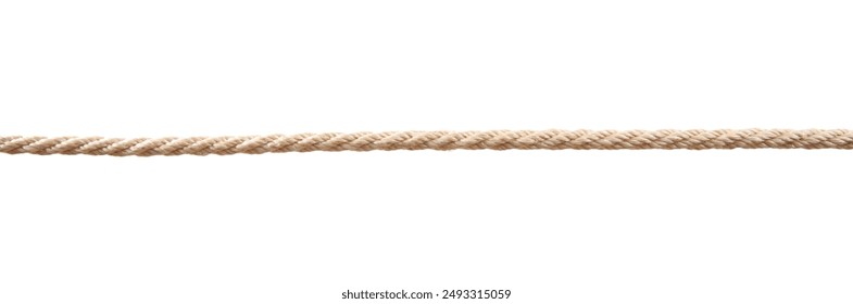 Hemp rope on white background. Organic material