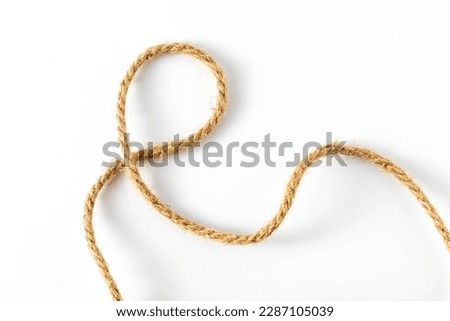 hemp rope on white background