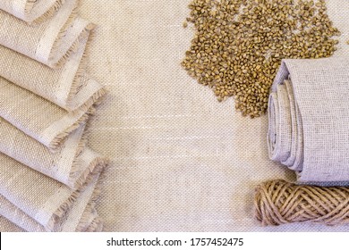 
Hemp Thread Fabric And Hemp Seeds