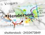 Henderson. Nevada. USA on a map