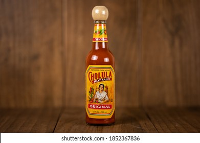 Henderson, Nevada/USA - 11/10/2020: Bottle Of Original Cholula Hot Sauce