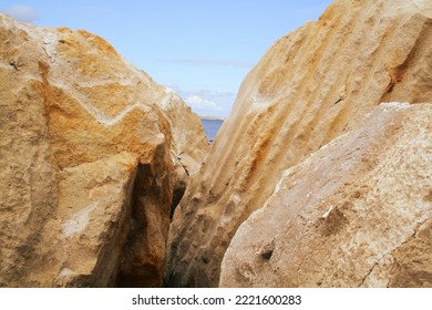 Hengistbury Head Shoreline Landscape In The Summer