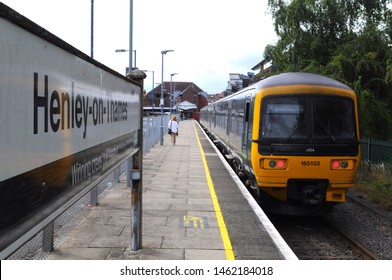 Henley-on-Thames, Oxfordshire / UK - 07/21/2019: British Rail Class 165/1 Turbo Diesel Multiple Unit No 165103 Arriving In Henley-on-Thames Station.