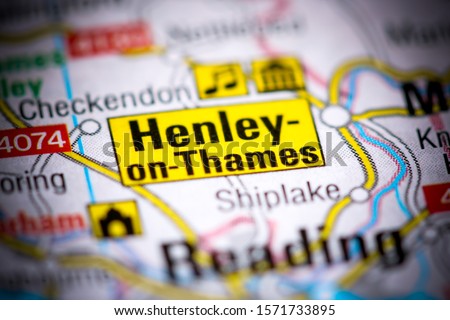 Henley-on-Thames. United Kingdom on a map