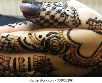 Henna Tattoo On Women Hands Mehndi Stock Photo Edit Now