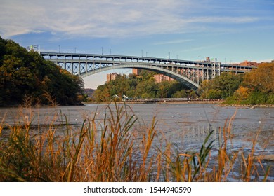 Henry Hudson Bridge During Fall Season