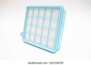 HEPA Filter For A Vacuum Cleaner On A White Background.